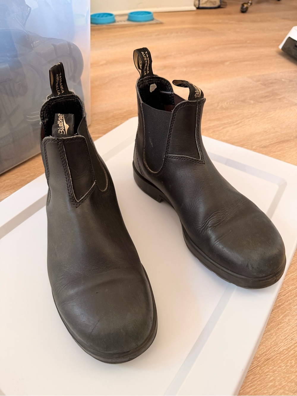 Black Chelsea Work Boots - Men's Slip-On Ankle Boots